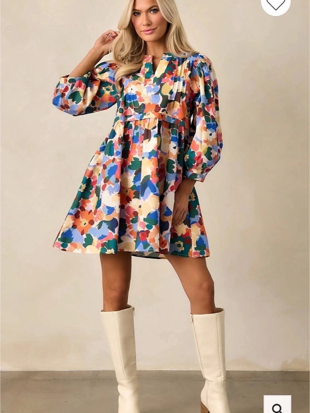 PROSPERINA MICAH ORANGE MULTI FLORAL PRINT COTTON MINI DRESS Size XS NWT Retail